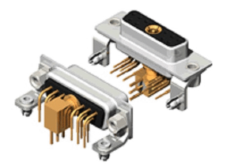 11W1 Series Coaxial D-Sub Right Angle DIP Type Receptacle Connectors