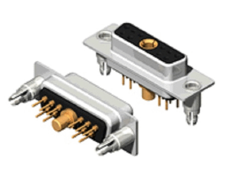 11W1 Series High Power D-Sub 20A Right Angle DIP Type Receptacle Connectors