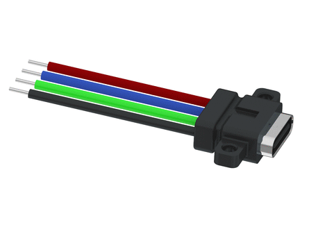 10.55*5.05*11.5mmType c连接器/防水USB插座/带线USB母座/USB 3.2 Type C插口/TYPEC插口4PIN