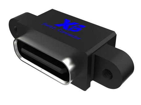 10.84*7.35*5.06mmTpye c插座 IPX7/带螺母焊接式防水Tpye c连接器/Tpye c母座/防水USB 2PIN插座/防水Tpye c接口2PIN