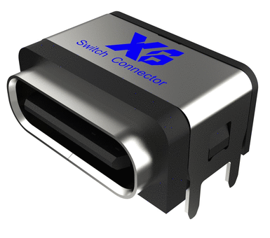 10*6*4.66mmTpye c插座 IPX8/USB插座/防水USB接口SMT/防水Tpye c连接器/Tpye c母座/防水Tpye C接口6PIN