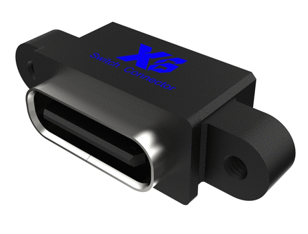 10.84*7.35*5.06mm带线Tpye c插座 IPX7/带螺母焊接式防水Tpye c连接器/Tpye c母座/带线防水USB 2PIN插座/防水Tpye c接口2PIN