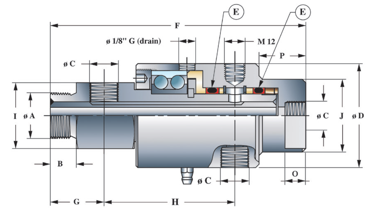 Duff-Norton Europe - Free CAD models - Rotary Unions 1600 series ...