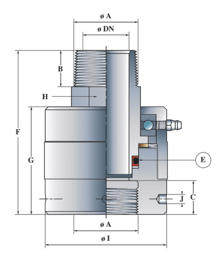 DuffNorton Europe 免费 CAD 模型 Rotary Unions 1800 SR series TraceParts