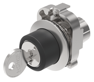 45-290J.4F00.116 Keylock switch 2 and 3 positions, Actuator, Rest (a) - Momentary