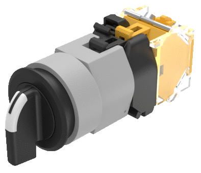 704.103.018I Selector switch illuminated, 2 positions, long lever, round, Actuator, Rest - Momentary