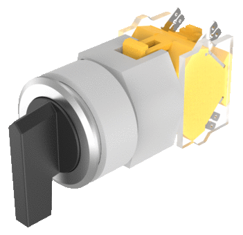 704.101.018 Selector switch 2 positions, long lever, round, Actuator, Rest - Maintained