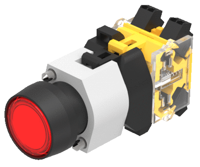 704.062.7 Illuminated pushbutton round, Actuator, Maintained