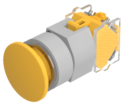 704.071.210 Mushroom-head pushbutton, Actuator, Momentary