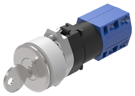704.123.018KN Keylock rotary switch, Actuator, Maintained - Rest (a)