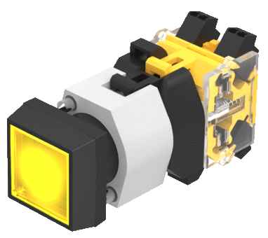 704.259.6 Illuminated pushbutton square, Actuator, Maintained