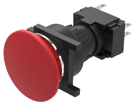 61-1100.0 Mushroom-head pushbutton, Actuator, Momentary