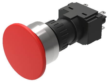 61-1240.0 Mushroom-head pushbutton, Actuator, Maintained