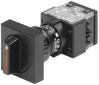 61-4110.0 Selector switch 2 positions square, Actuator, Rest - Momentary