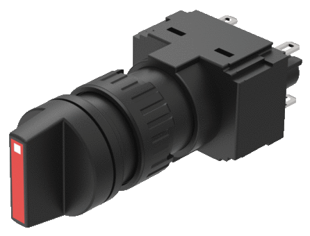 61-4510.0 Selector switch 3 positions round, Actuator, Momentary - Rest - Momentary