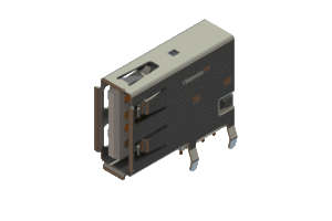 USB Type-A connector with tab left polarization, 690C104-234-020