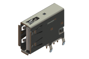 USB Type-A connector with tab left polarization, 690C304-234-020