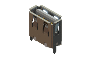 Short body USB Type-A (3A rated) connector, 690E104-241-400