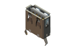 Short body USB Type-A (3A rated) connector, 690E104-243-420