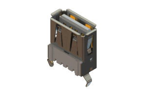 Short body USB Type-A (3A rated) connector, 690E104-64C-420