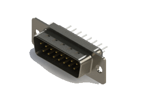 Vertical Metal Body D-Sub Connector, 627-015-220-041