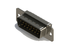 Vertical Metal Body D-Sub Connector, 627-015-222-041