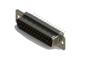 Vertical Metal Body D-Sub Connector, 627-025-220-041