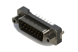 Vertical Plastic Body D-Sub Connector, 627-015-224-017