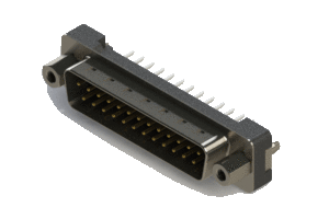 Vertical Plastic Body D-Sub Connector, 627-025-224-017