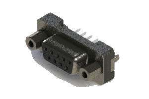 Vertical Plastic Body D-Sub Connector, 628-009-224-017