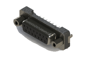 Vertical Plastic Body D-Sub Connector, 628-015-226-017