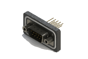 Vertical Waterproof D-Sub Connector, 627-W09-221-012