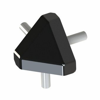 Kit raccord d'angle - 6 mm - 30x30x30-45°