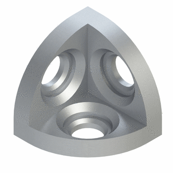 Raccord d'angle - 10 mm - 45 mm - Brut