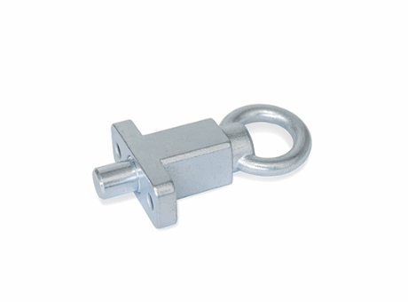 GN 722.5-A-ZB - Spring indexing plungers with flange - Zinc - plated and passivated steel