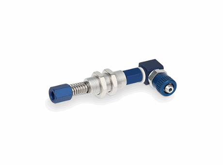 VPH-F-L - Micro vacuum cup spring suspensions- Female threaded connection and L-shaped quick fitting