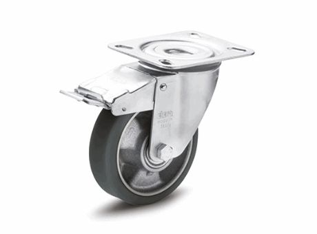 Castors with steel bracket