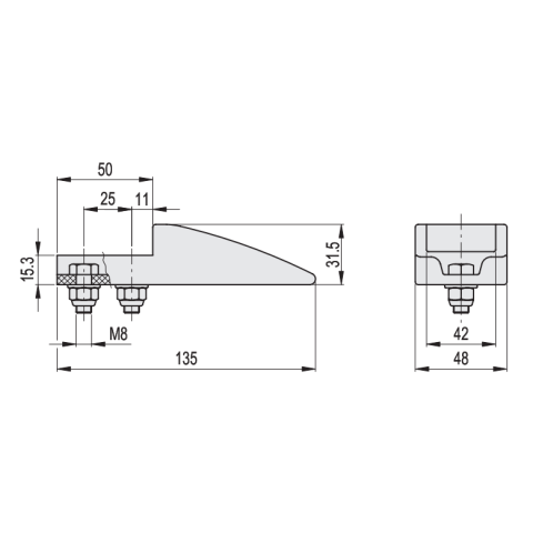 Dimensioned drawing