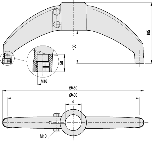 Dimensioned drawing