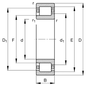 One Rib Bearing Schaeffler Technologies AG & Co. KG - Free CAD models - Cylindrical ...