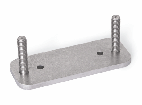 37-203 PLAQUE DE FIXATION À TIGE FILETÉE, POUR CHARNIÈRE, INOX