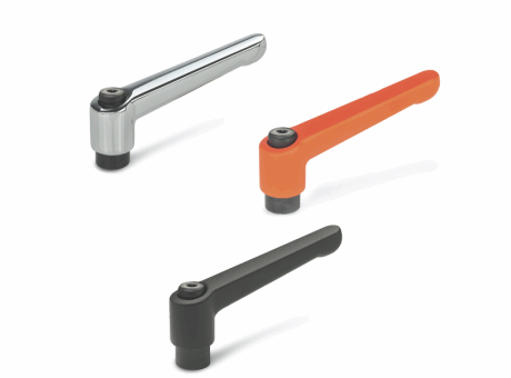 14-102 MANETTE INDEXABLE ZAMAC À INSERT ALÉSÉ ACIER OU INOX