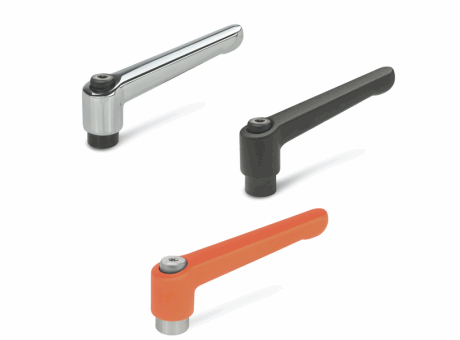 14-02 MANETTE INDEXABLE ZAMAC À INSERT TARAUDÉ ACIER OU INOX