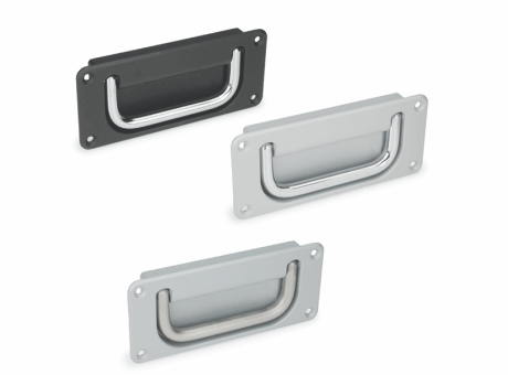 11-85 POIGNÉE RABATTABLE ENCASTRABLE, ACIER OU INOX