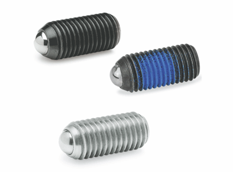 32-40 POUSSOIR À RESSORT À BILLE, 6 PANS CREUX, ACIER OU INOX