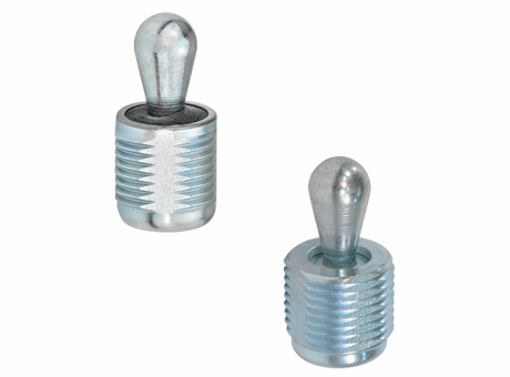 32-57 POUSSOIR À PRESSION LATÉRALE FILETÉ, TÊTE ACIER
