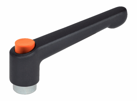 14-105 MANETTE INDEXABLE ZAMAC, À INSERT TARAUDÉ ACIER ZINGUÉ, INDÉMONTABLE