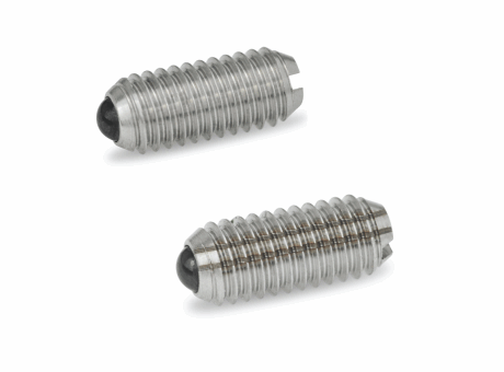 32-210 POUSSOIR À RESSORT FENDU, INOX 316 L, À BILLE CÉRAMIQUE