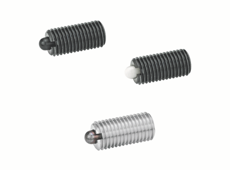 32-03 POUSSOIR À RESSORT À TÉTON, 6 PANS CREUX, ACIER OU INOX