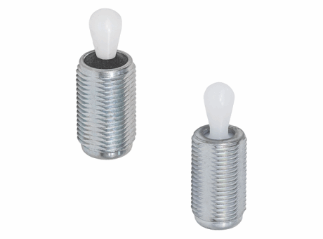 32-57 POUSSOIR À PRESSION LATÉRALE FILETÉ, TÊTE PLASTIQUE